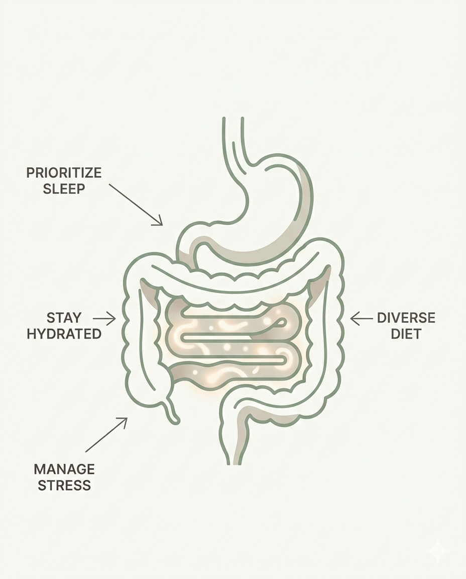 Gut health diagram